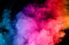 Viele bunte Farben in einer Farbwolke