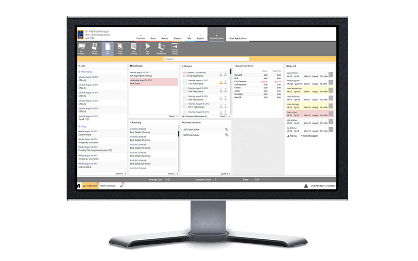 Monitor mit der ALDI SÜD Lösung von prodot