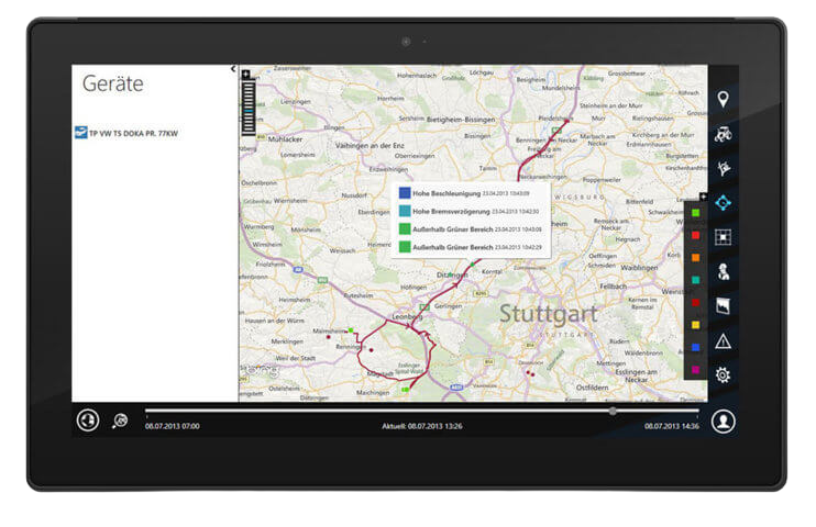 Monitor mit der Lösung von prodot