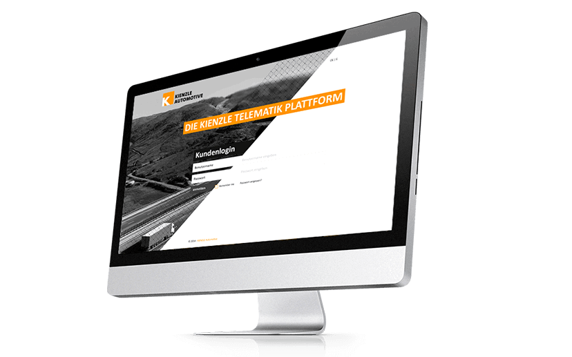 Ein Monitor mit der Kienzle-Telematic-Platform von prodot