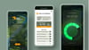Drei Smartphone-Screens zeigen die Kienzle Automotive App