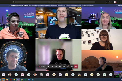 Foto von der Community während unseres Online-Meetups
