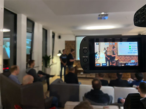 Foto von den Videoaufnahmen