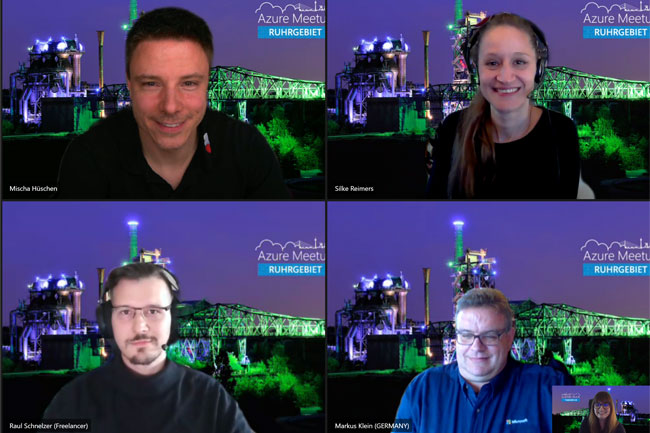 Die Speaker beim Azure Ruhrgebiet Meetup im Mai 2021 Speaker des Azure Ruhrgebiet Meetups Mai 2021