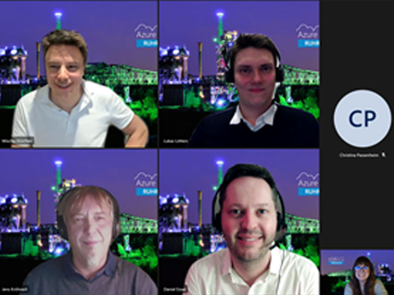 Die Speaker beim Azure Ruhrgebiet Meetup im Januar 2022 Speaker des Azure Ruhrgebiet Meetups Januar 2022