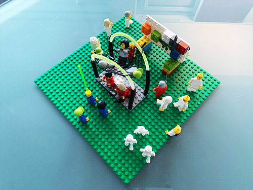 Unsere Ergebnisse als Lego-Aufbau Foto der Lego-Ergebnisse