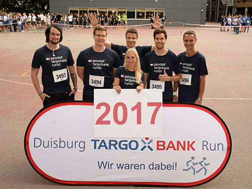 Das prodot Team für den TARGOBANK Run 2017 Foto vom TARGOBANK Run 2017