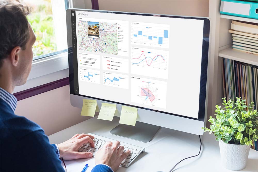 Die prodot IoT-X Platform ermöglicht die zentrale Bereitstellung von Daten aus Tausenden Sensoren, Geräten und anderen Quellen. Sie ist nutzbar für alle Branchen. Bild des Dashboards unserer prodot IoT-X Platform.